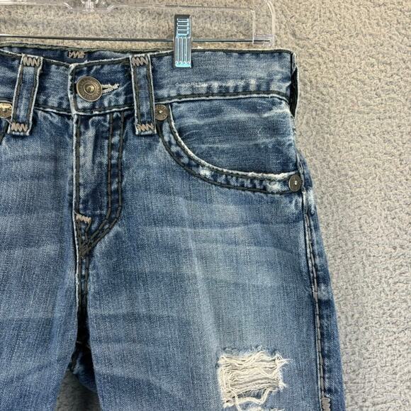 True Religion Jean Mens 29 Ricky Flap Super T Relaxed Distressed (meas 31x35) - Picture 4 of 15